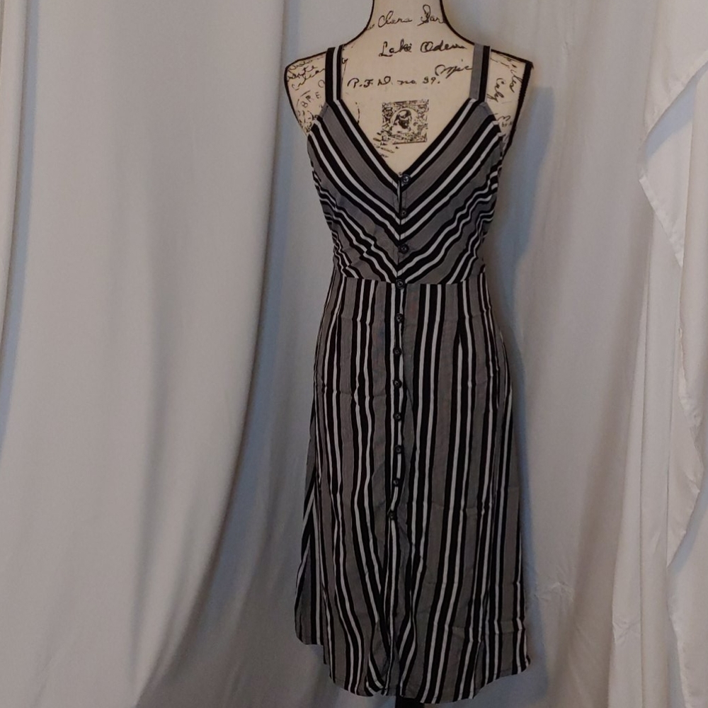 Striped Spaghetti Strap Dress